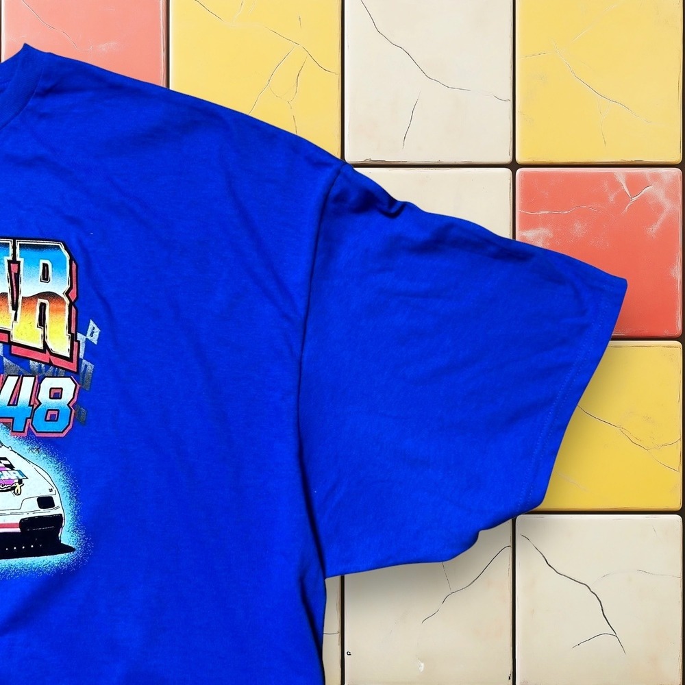 Vintage‎ Y2K NASCAR Daytona 500 Racing T-Shirt Blue Race Car Graphic Men's 3XL - Picture 5 of 6